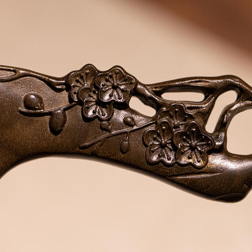 金丝楠木按摩梳五合一养生按摩梳&古沉木雕梅花梳 商品图4