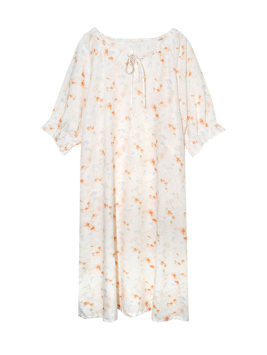 【满2件/99元】【秀黛】女梭织印花短袖裙女士夏季睡裙家居服MS554605T【门店同款】 商品图1