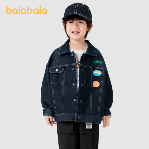 巴拉巴拉童装儿童外套仿牛仔夹克男童秋装宽松洋气可爱上衣小童潮 商品图2