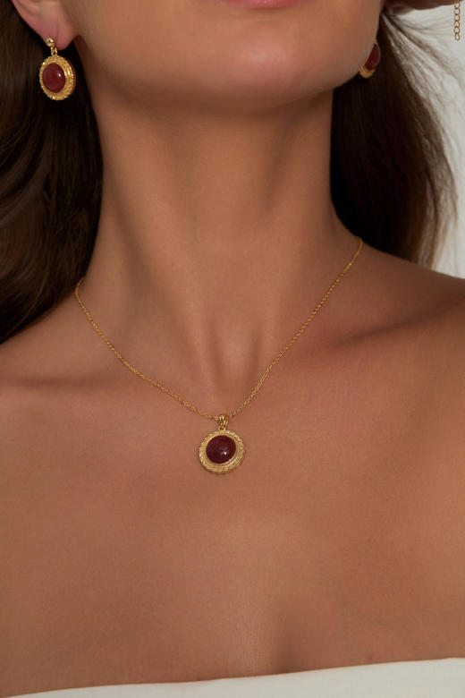 红石榴耳环 商品图3