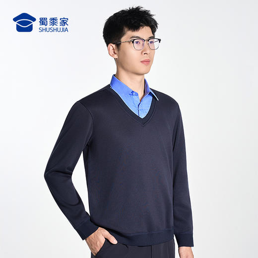 【实付满399送保温杯】【通勤假两件毛衣】加绒保暖毛衫休闲弹力长袖打底衫MZ402 商品图10