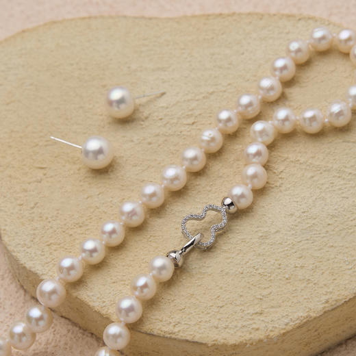 【官方旗舰】Manreya玛芮雅“珠华福禄”银镀金珍珠项链/套装丨精选8-9mm淡水珍珠，银镀金葫芦卡扣 商品图2