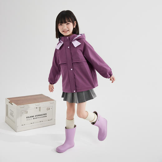 笛莎Deesha 童装女童外套2025冬新款女童撞色甜美兔耳领子收腰外套 商品图2