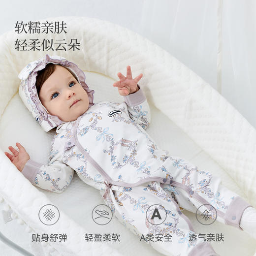 Domiamia针织棉氨长袖连体衣 商品图1