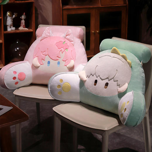 自然醒二次元崽崽拥抱式腰靠久坐护腰汽车座椅靠垫靠背宿舍沙发坐椅靠枕腰枕QYL 商品图9