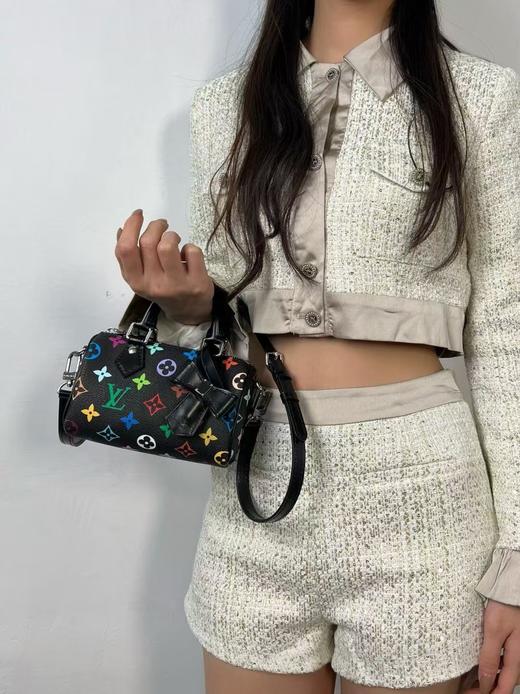 驴家 2025村上隆联名 黑三彩 Speedy Nano小枕头包   (JPH) 商品图7