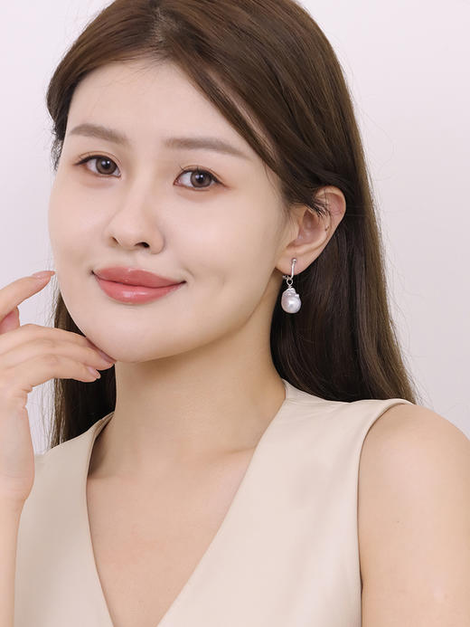 【挚友限定】Classic耳扣款-18K极光银蓝巴洛克耳夹12-13mm/13-14mm 商品图2