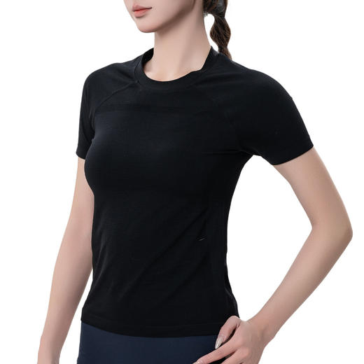 Gymicon能量符号 轻薄防晒冰丝上衣圆领短袖运动速干t恤短袖运动户外瑜伽服女YASY2519 商品图4