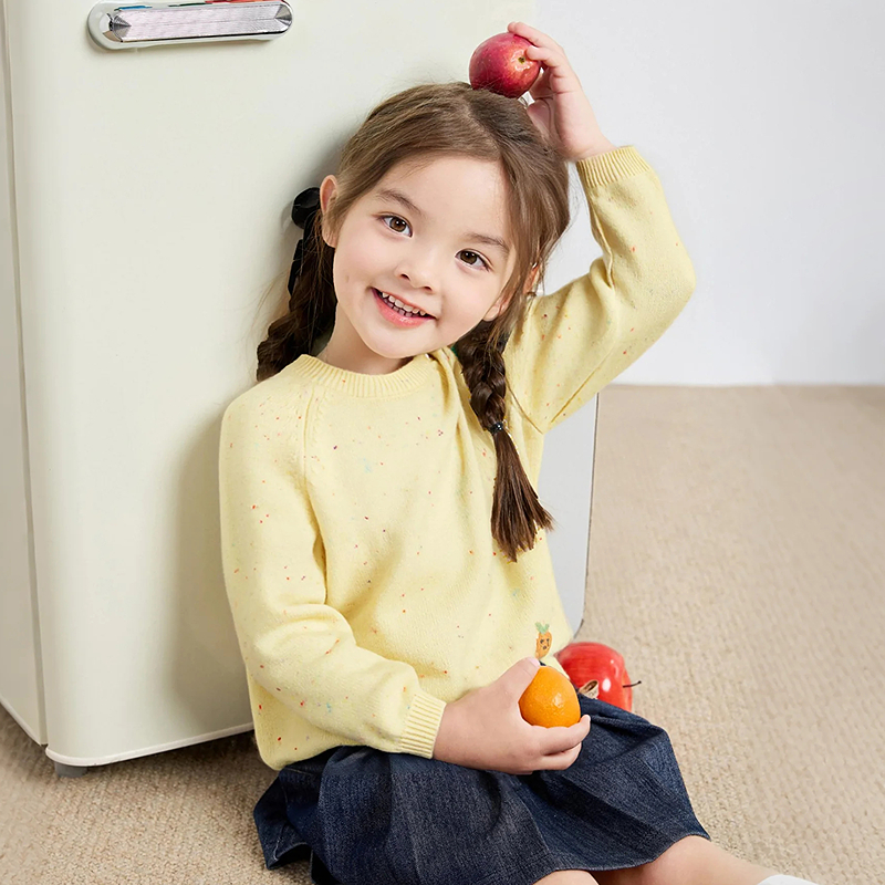 笛莎Deesha 童装女童毛衫2025冬新款女童可爱针织毛衫