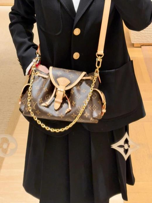 驴家 ODYSSEE 经典老花可调节可拆卸肩带 涂层帆布 单肩包 女款 棕色(JPH) 商品图6