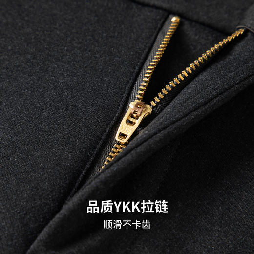 【含棉羊毛】圣得西男士商务休闲裤2025秋微弹百搭厚款直筒裤男款 商品图6