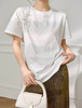 品牌正品立体刺绣镂空纯棉气质白T 商品缩略图4