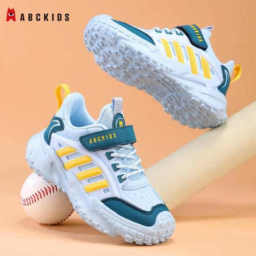 Abckids男童运动鞋新款中大童皮面防水儿童跑步鞋软底女童学生休闲鞋28-38 商品图1