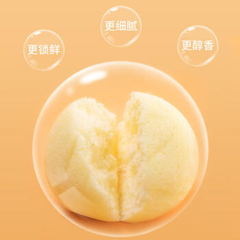港荣蒸蛋糕纯鸡蛋原味900g早餐面包零食西式糕点纯蛋糕甜品礼品盒物箱 商品图2
