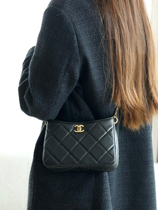 BT292 香奈儿24S珍珠调节扣hobo包 黑色（BT*MM）7.22直播款 商品图8