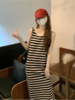 💥2025新款无袖针织背心裙‼️【MOMOTIABIN圆领条纹连衣裙YMC043】🌻小个子也可以驾驭，两个颜色，任你选！ 商品缩略图3
