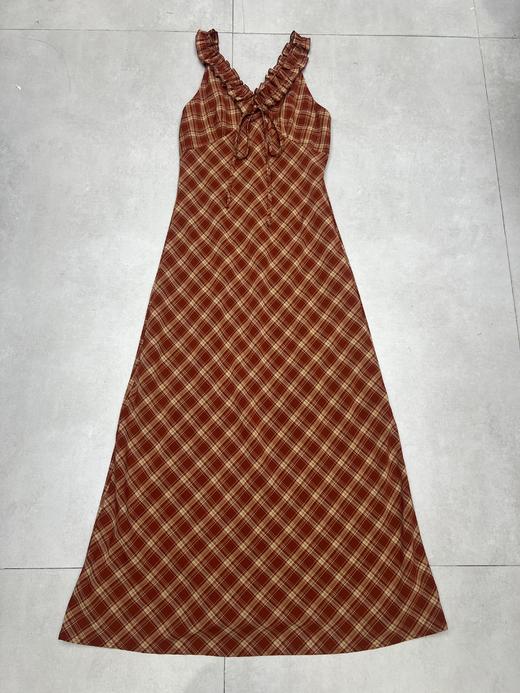 【门店同款】ENJOY夏季“夏日番情”法式浪漫格纹长裙 163803967 商品图0