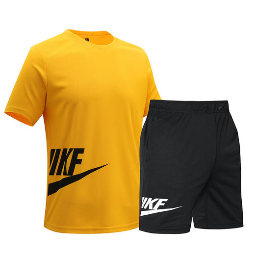 【DH】大依优型大码夏季短袖短裤套装清爽男潮流加大码宽松圆领五分袖两件套肥佬套装 商品图6