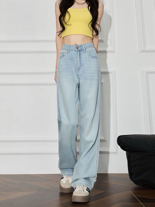 ✨【冰丝牛仔裤】三伏天都爱穿的牛仔裤，‎巨无敌凉快！⁡‪秦岚也爱的月光蓝，‪全网独一份的蓝❗品牌直发！‌ 商品图1