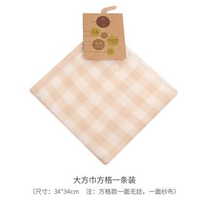 有机棉系列  棋盘格大方巾 商品图0