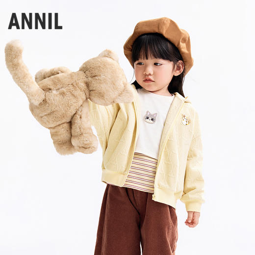 【实体店同款】女童针织外套秋季新款安奈儿童装XG535221 商品图2
