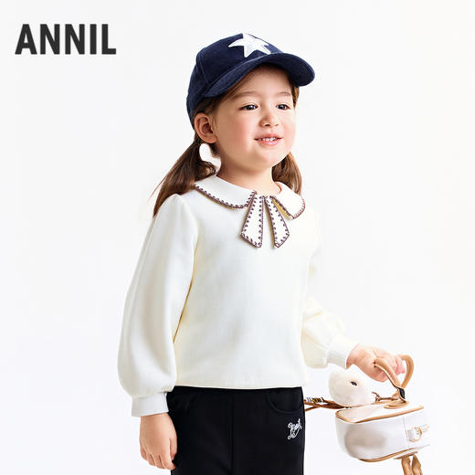 【实体店同款】女童翻领长袖卫衣秋季新款安奈儿童装XG531217 商品图0