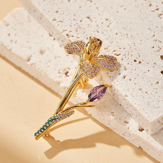 物兮物致敬大师系列向日葵胸针--复古鎏金 商品图3