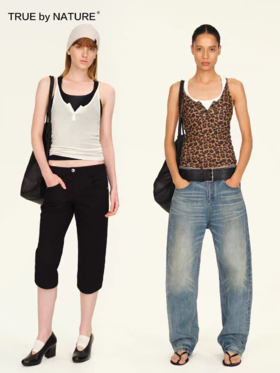 TRUE by NATURE/25SUB08/吊带背心女设计感小众撞色上衣