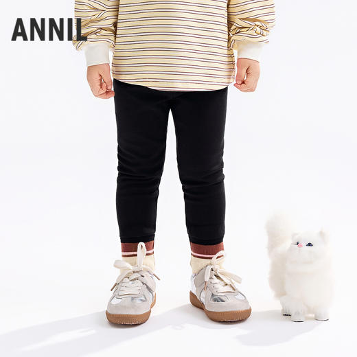 【实体店同款】女童全腰针织打底夹裤秋季新款安奈儿童装XG536145 商品图0