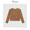 A009潘依绣丁丁宠粉PanYiXiu/潘依绣【咖啡星期一】人丝亚麻竹节肌理感针织上衣ZZ0885 商品缩略图2