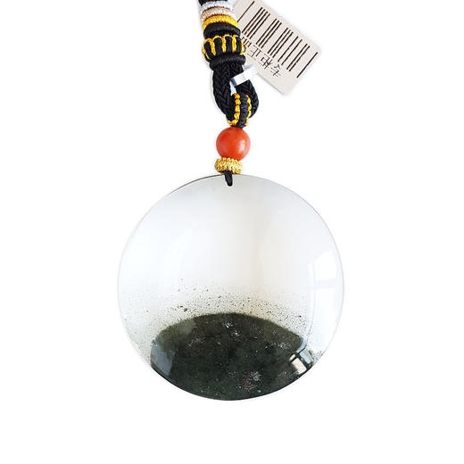 【天然正品】天然绿幽灵聚宝盆（财源广进）水晶车挂手把件55.5*54.8*19.5MM（皆取最大值）中性款现售价：880特价！170725NJ05 商品图0