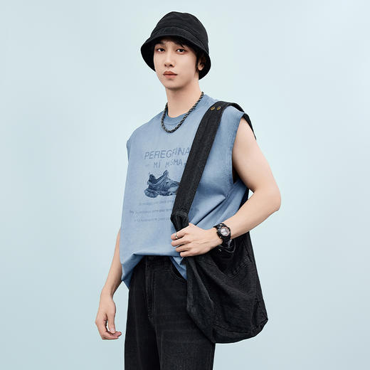 【新品上新】HX 夏季圆领背心微宽松纯棉C109520014101 商品图1