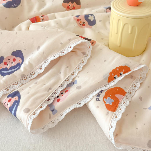 【超柔软糯】A类牛奶丝针织棉大豆夏被超柔软糯可水洗活性印花夏凉被 商品图5