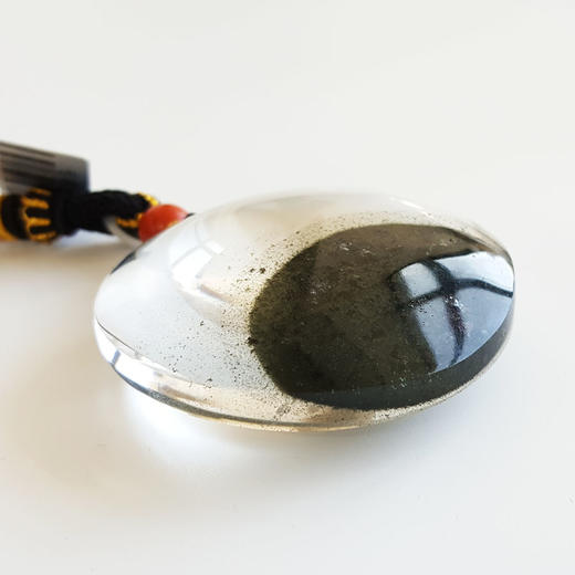 【天然正品】天然绿幽灵聚宝盆（财源广进）水晶车挂手把件55.5*54.8*19.5MM（皆取最大值）中性款现售价：880特价！170725NJ05 商品图3