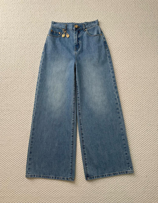 牛仔阔腿裤。自己备注号码 商品图5