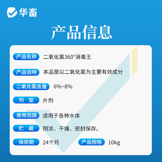 华畜二氧化氯360消毒王水产养殖鱼塘消毒杀菌鱼虾池塘水库消毒剂 商品图4