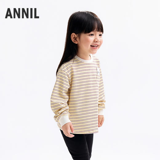 【实体店同款】女童圆领长袖上衣秋季新款安奈儿童装XG531218 商品图2