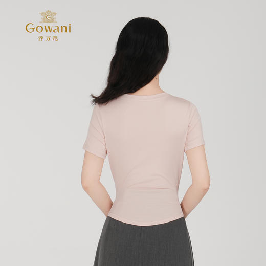 【三色可选】乔万尼基础衣橱系列轻柔棉感T恤EZ2C128 商品图4