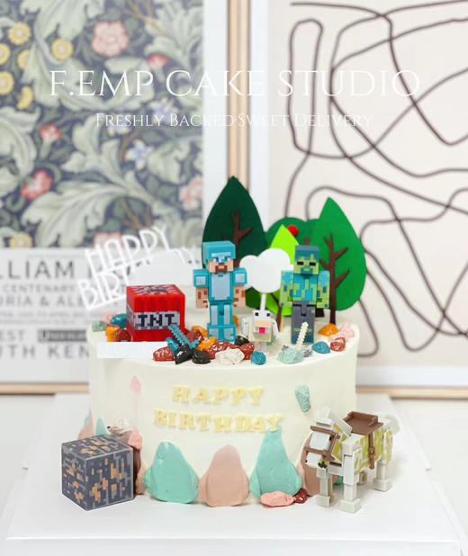 我的世界蛋糕（装饰摆件为我的世界随机系列） 商品图0