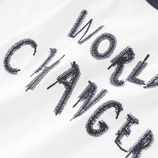 「高货wl」全新升级【铂金会员174/天猫229/差价55】(94912)洛诗琳时尚撞色圆领T恤2025夏季新款宽松气质极简风上衣 商品图2