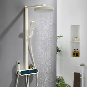 5949天空之境数显四档花洒-奶白