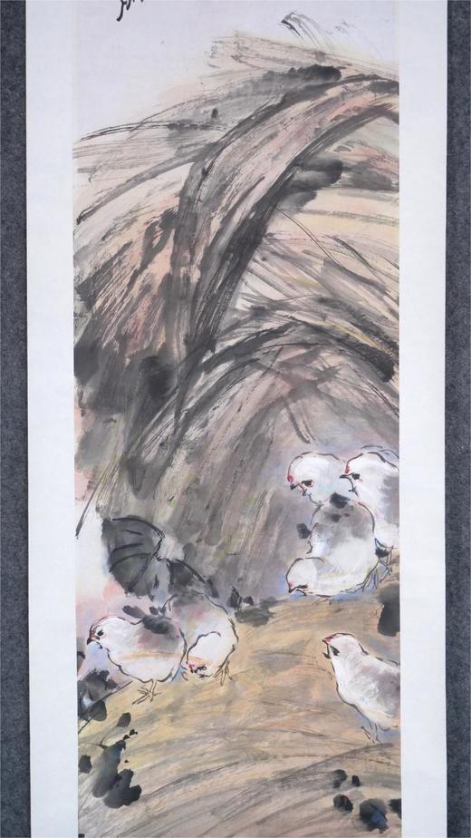 陈永锵《三月南天》国画原作138CM*34CM 手绘宣纸作品 商品图4