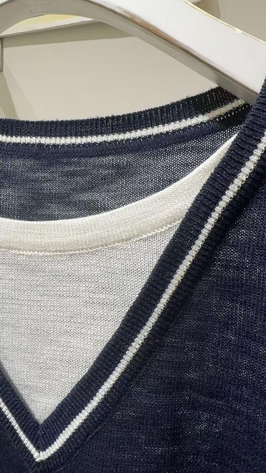 MyCulb蓝白假两件拼接针织衫 商品图2