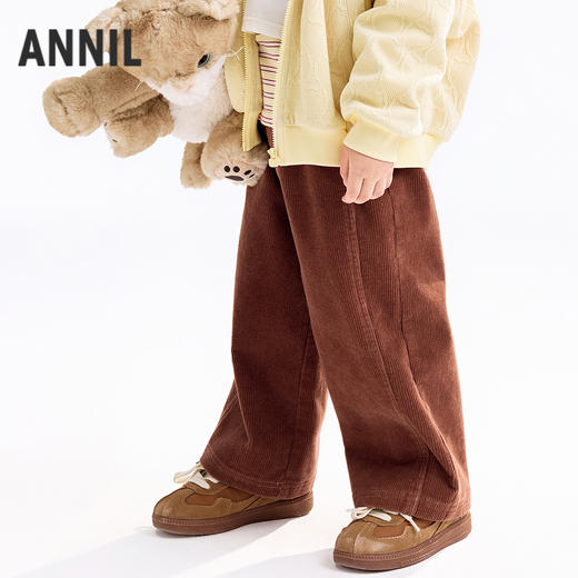 【实体店同款】女童全腰梭织长裤秋季新款安奈儿童装XG536141 商品图2