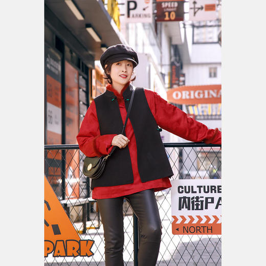 中式羊绒马甲 商品图0