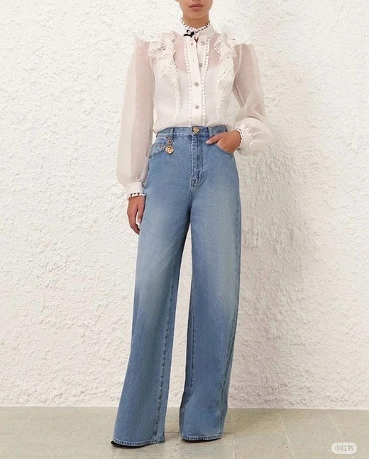 牛仔阔腿裤。自己备注号码 商品图3