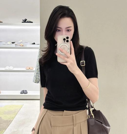 重磅渠道　low丝羊绒针织polo衫　侧面打褶设计　修饰身材 商品图1