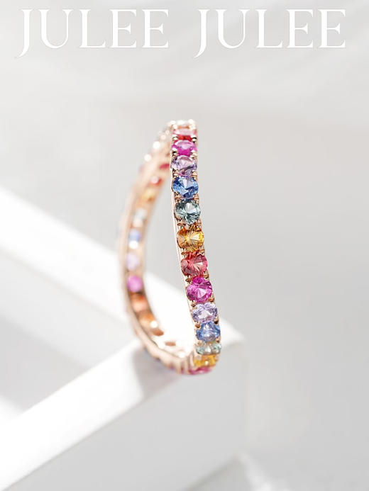 JULEE JULEE茱俪珠宝 18K玫瑰金精切蓝宝石戒指 商品图1