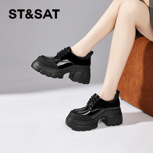 星期六英伦风简约百搭厚底乐福SSD1112E22 商品图0