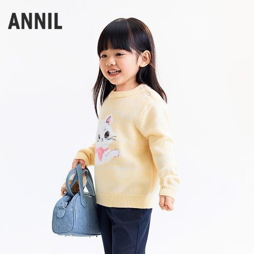 【实体店同款】女童圆领针织衫秋季新款安奈儿童装XG534119 商品图1